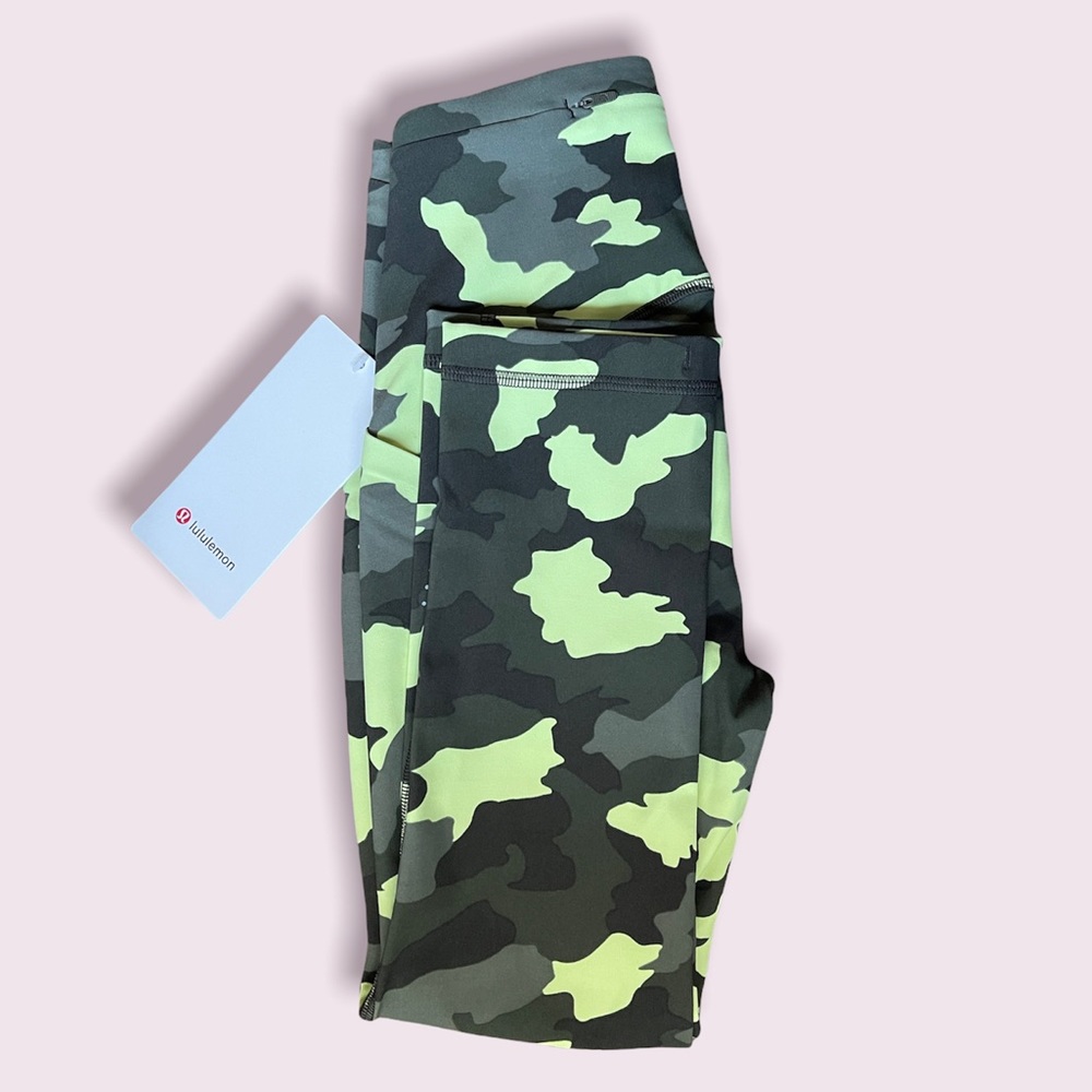 21" Lululemon Swift Speed High-Rise Crop - NWT - Heritage 365 Camo Crispin Green
